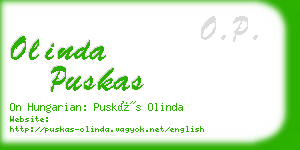 olinda puskas business card